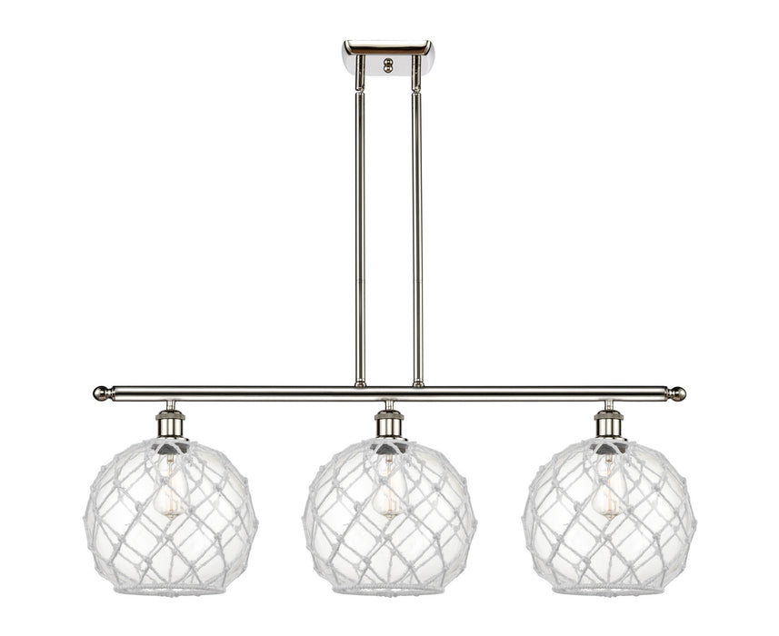 Innovations 516-3I-PN-G122-10RW-LED LED Island Pendant, Polished Nickel