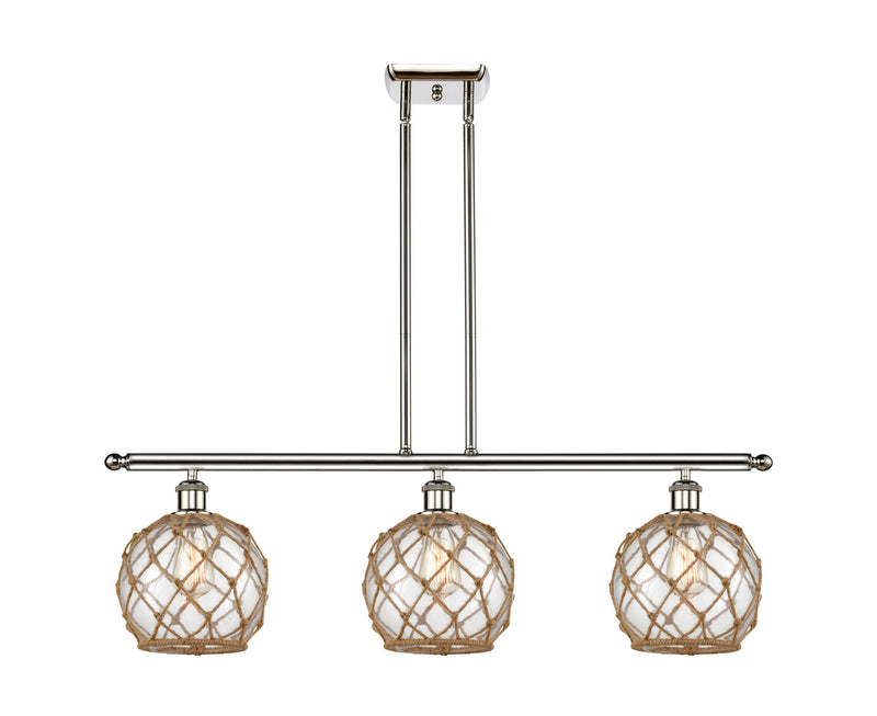 Innovations 516-3I-PN-G122-8RB-LED LED Island Pendant, Polished Nickel