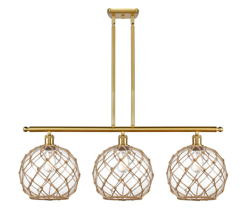 Innovations 516-3I-SG-G122-10RB-LED LED Island Pendant, Satin Gold