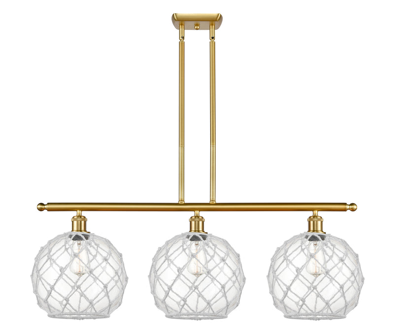 Innovations 516-3I-SG-G122-10RW-LED LED Island Pendant, Satin Gold