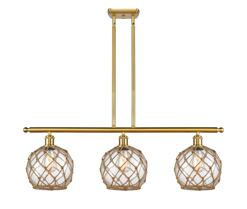 Innovations 516-3I-SG-G122-8RB-LED LED Island Pendant, Satin Gold