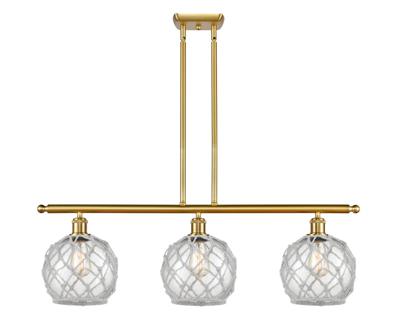 Innovations 516-3I-SG-G122-8RW-LED LED Island Pendant, Satin Gold