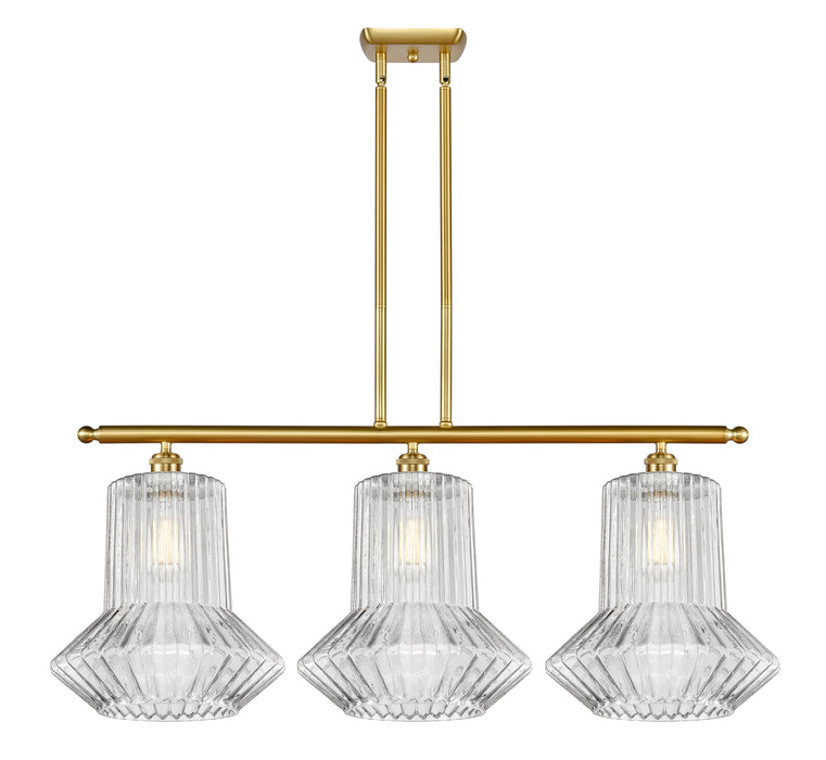 Innovations 516-3I-SG-G212-LED LED Island Pendant, Satin Gold