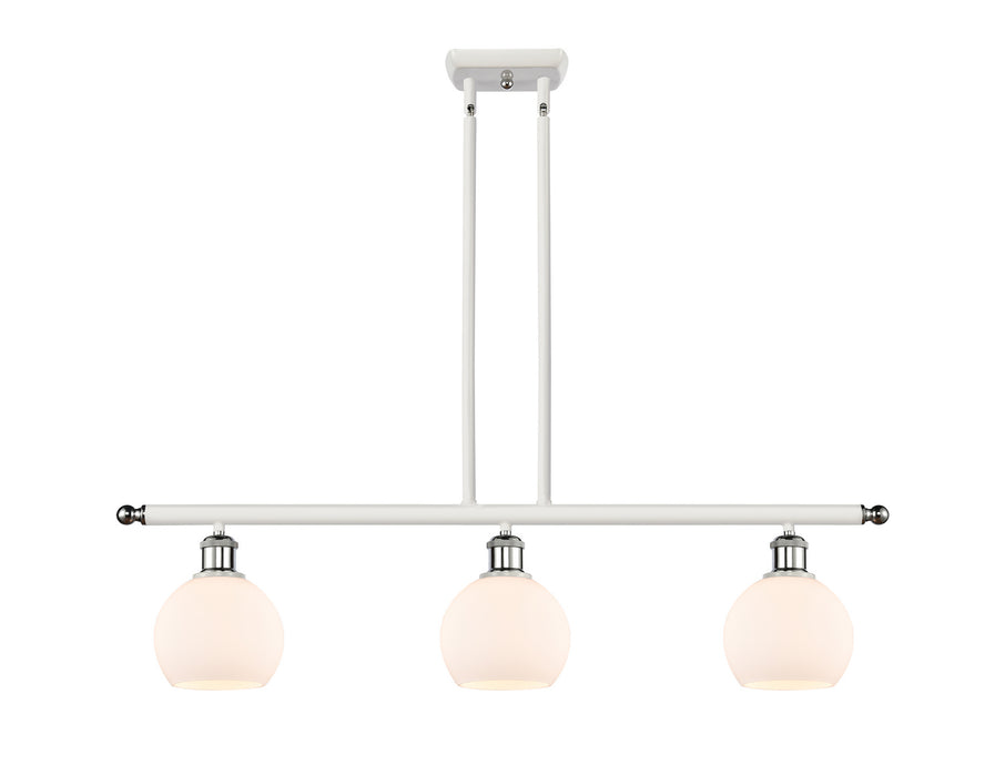 Innovations 516-3I-WPC-G121-6-LED LED Island Pendant, White Polished Chrome