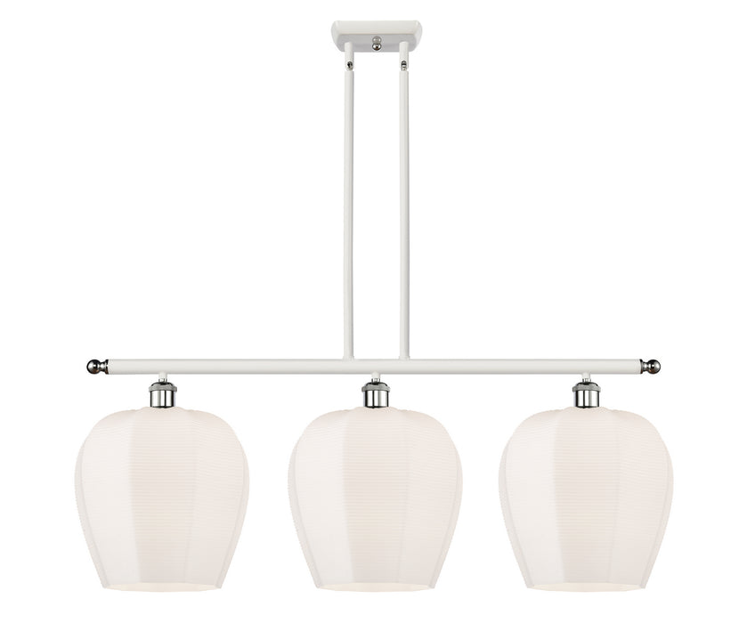 Innovations 516-3I-WPC-G461-12-LED LED Island Pendant, White Polished Chrome