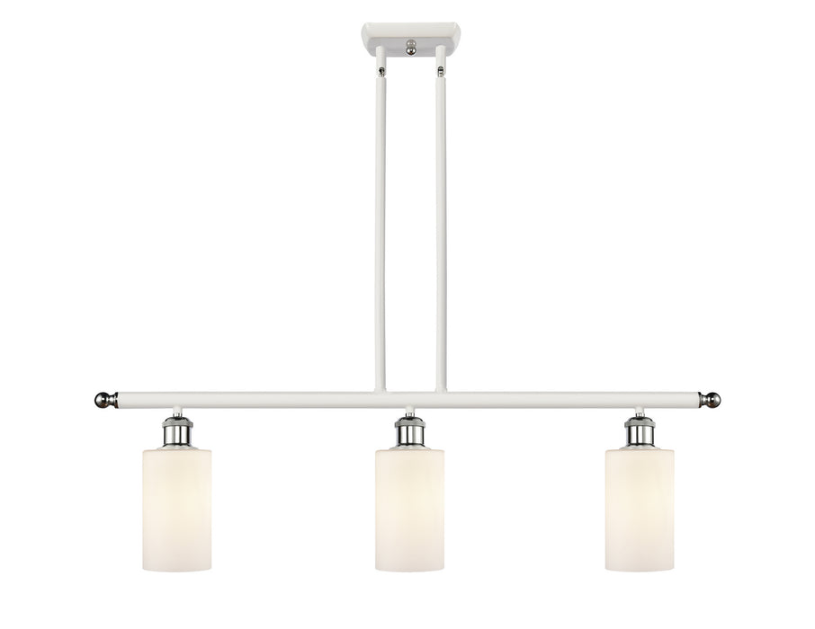 Innovations 516-3I-WPC-G801 Three Light Island Pendant, White Polished Chrome