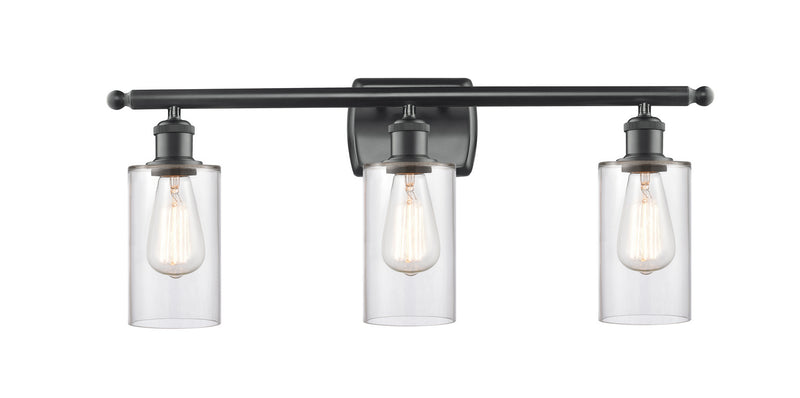 Innovations 516-3W-BK-G802 Three Light Bath Vanity, Matte Black