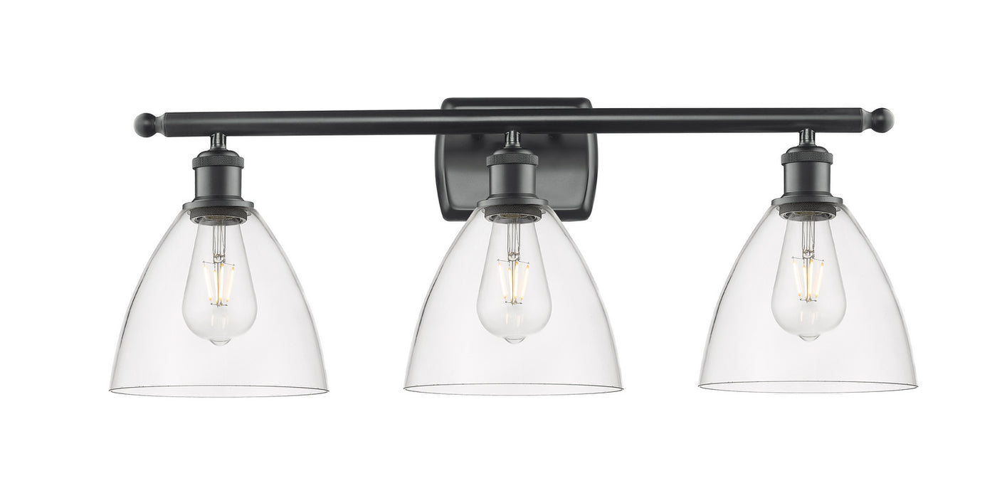 Innovations 516-3W-BK-GBD-752 Three Light Bath Vanity, Matte Black