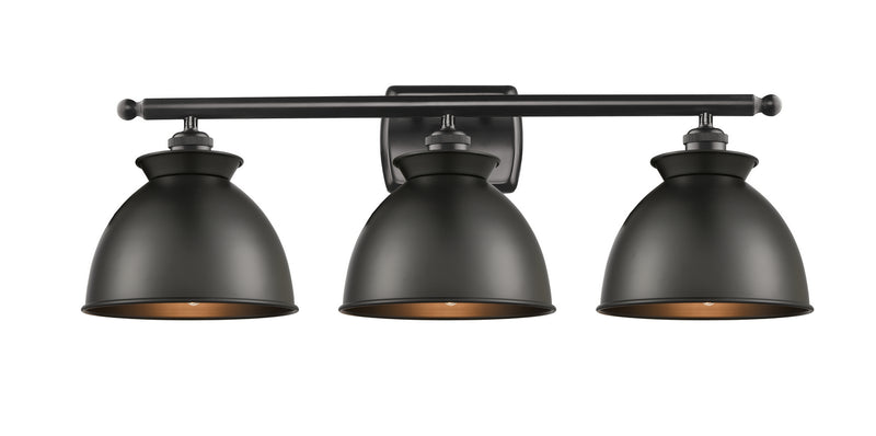 Innovations 516-3W-BK-M14-BK Three Light Bath Vanity, Matte Black