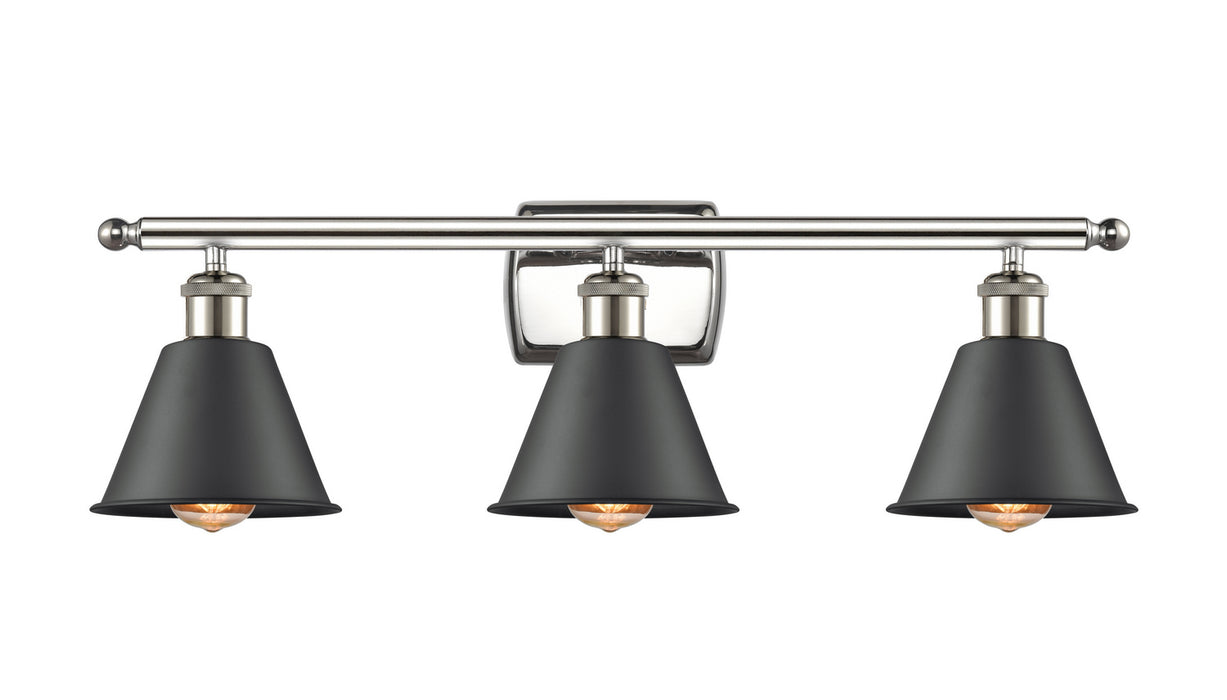 Innovations 516-3W-PN-M8 Three Light Bath Vanity, Polished Nickel