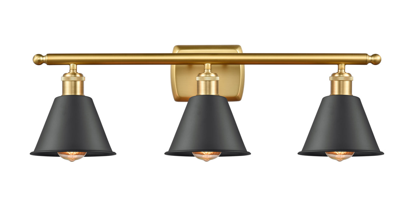 Innovations 516-3W-SG-M8 Three Light Bath Vanity, Satin Gold