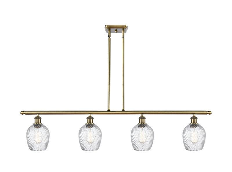 Innovations 516-4I-AB-G292 Four Light Island Pendant, Antique Brass