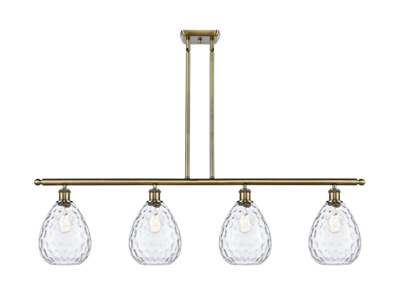 Innovations 516-4I-AB-G372 Four Light Island Pendant, Antique Brass