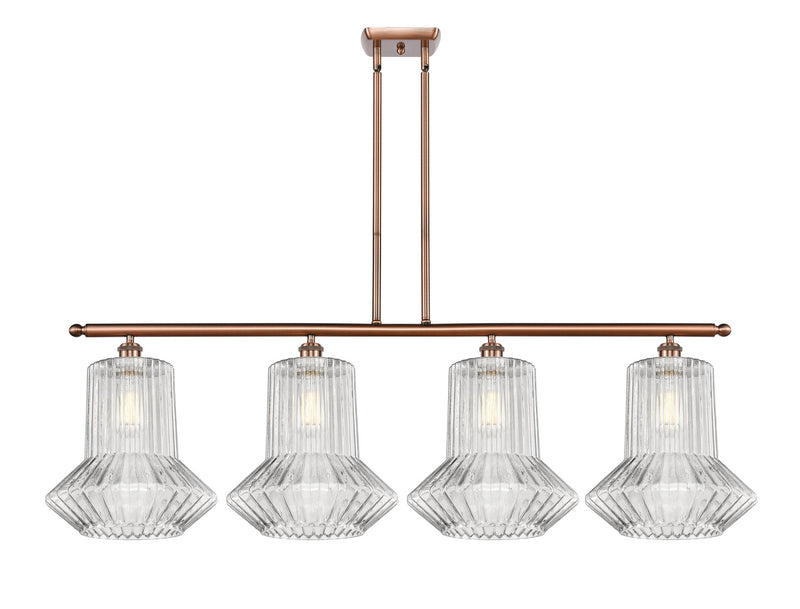 Innovations 516-4I-AC-G212-LED LED Island Pendant, Antique Copper