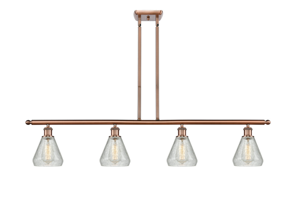 Innovations 516-4I-AC-G275 Four Light Island Pendant, Antique Copper