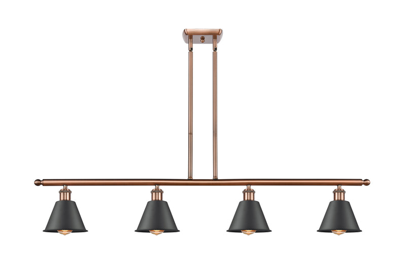 Innovations 516-4I-AC-M8 Four Light Island Pendant, Antique Copper