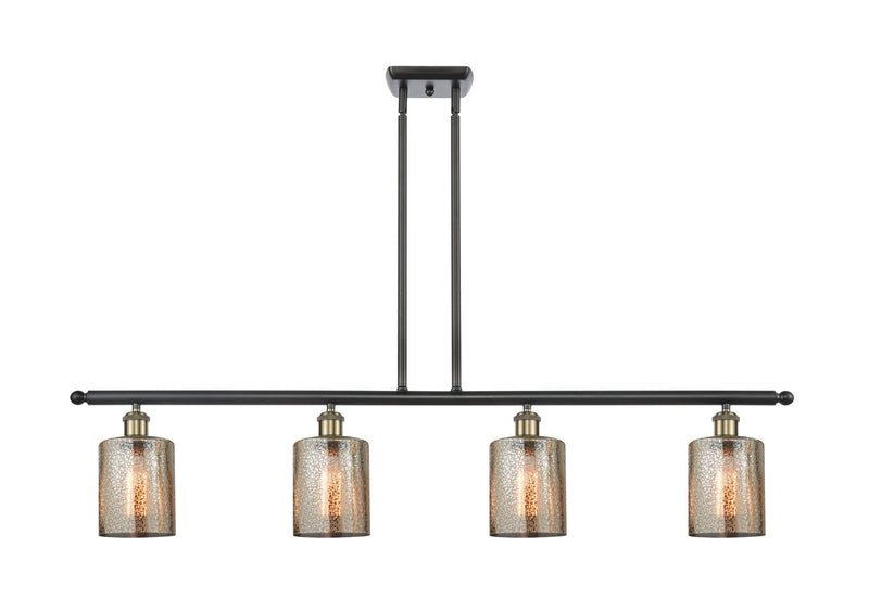 Innovations 516-4I-BAB-G116 Four Light Island Pendant, Black Antique Brass
