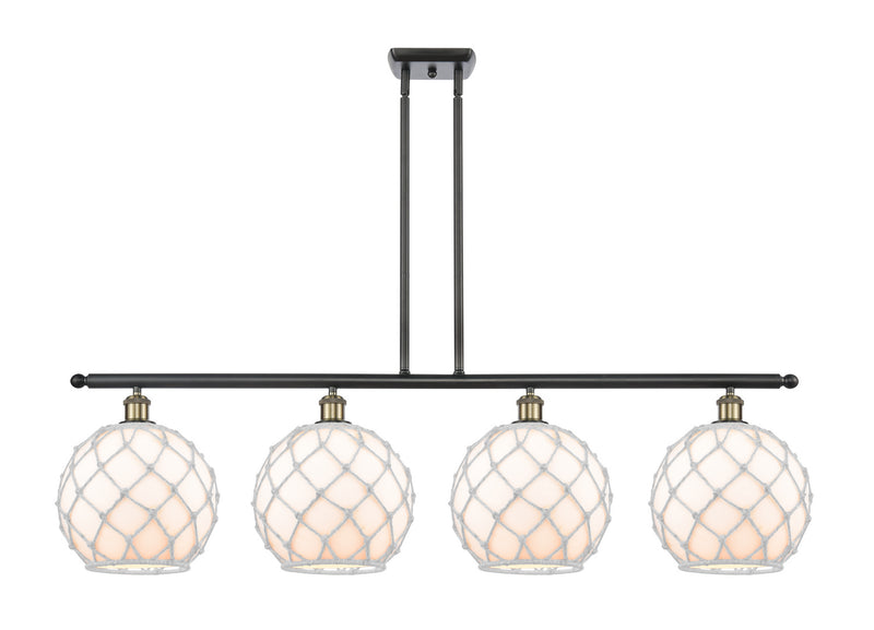 Innovations 516-4I-BAB-G121-10RW-LED LED Island Pendant, Black Antique Brass