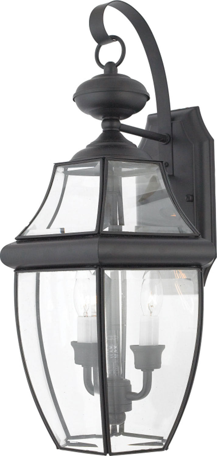 Quoizel NY8317K Two Light Outdoor Wall Lantern, Mystic Black