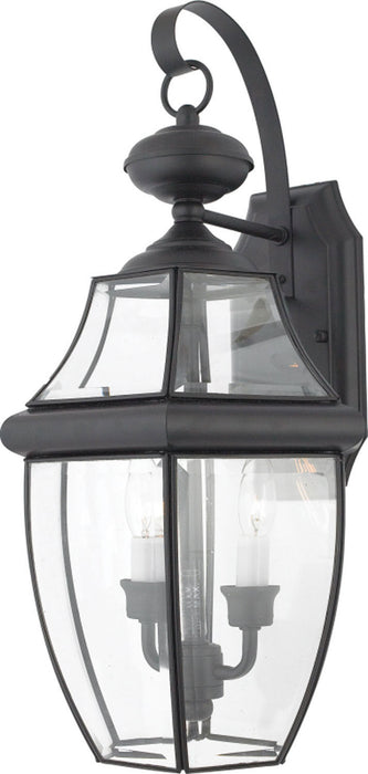 Quoizel NY8317K Two Light Outdoor Wall Lantern, Mystic Black