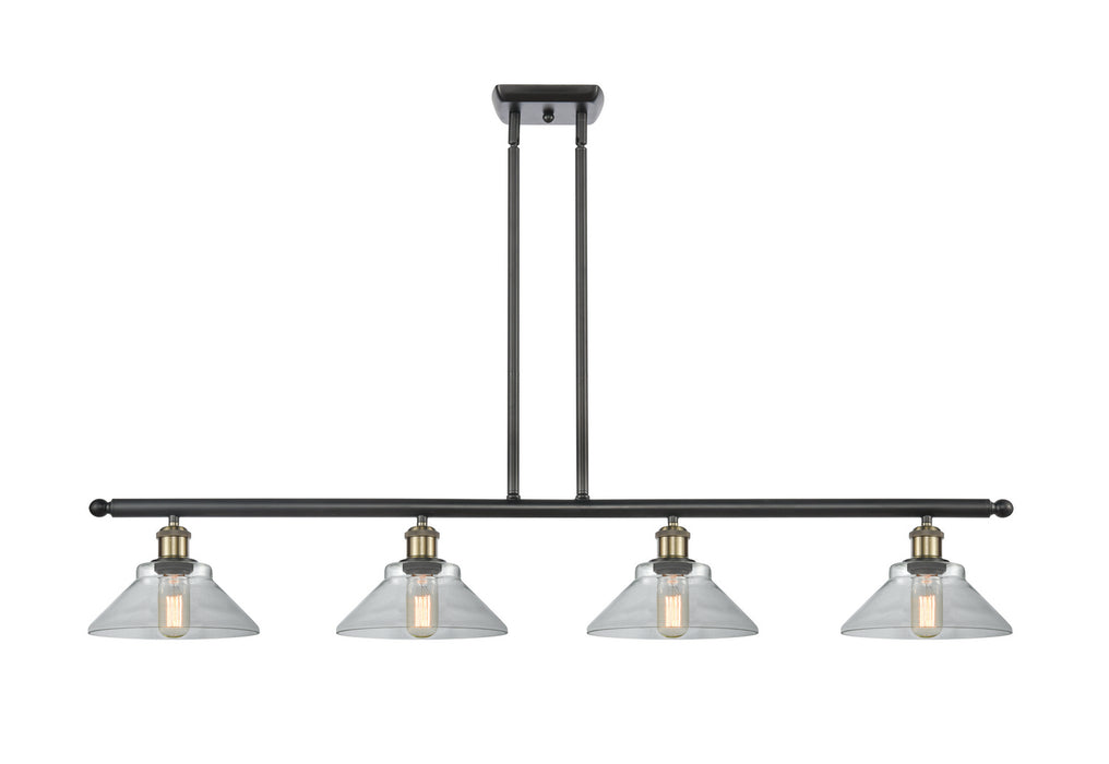 Innovations 516-4I-BAB-G132 Four Light Island Pendant, Black Antique Brass
