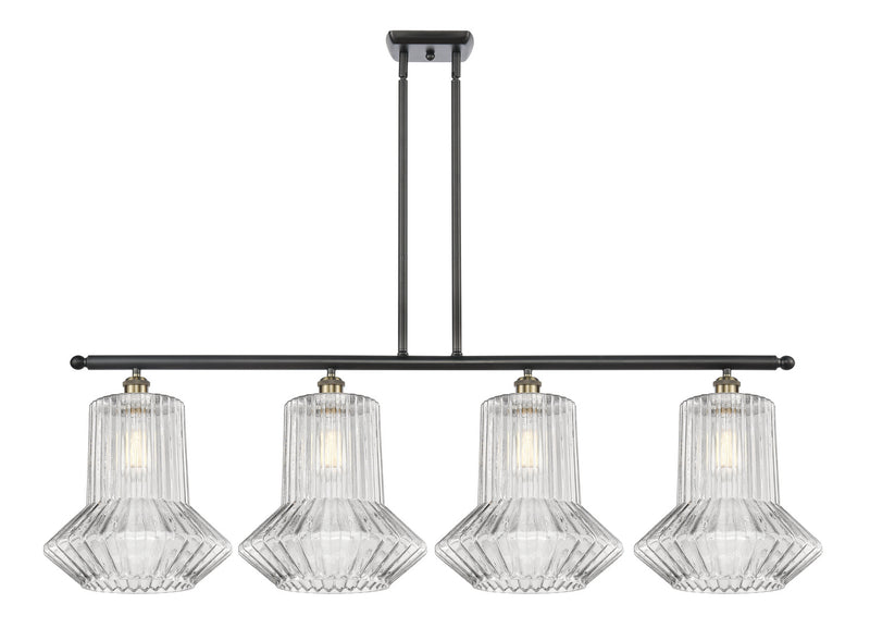 Innovations 516-4I-BAB-G212 Four Light Island Pendant, Black Antique Brass