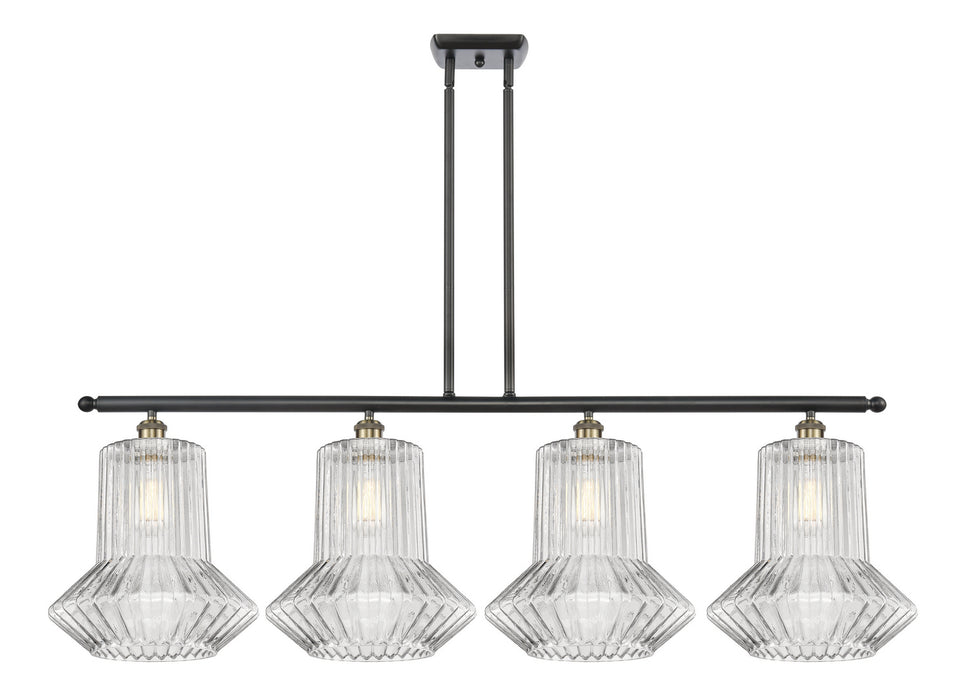 Innovations 516-4I-BAB-G212 Four Light Island Pendant, Black Antique Brass