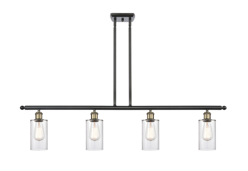 Innovations 516-4I-BAB-G802 Four Light Island Pendant, Black Antique Brass