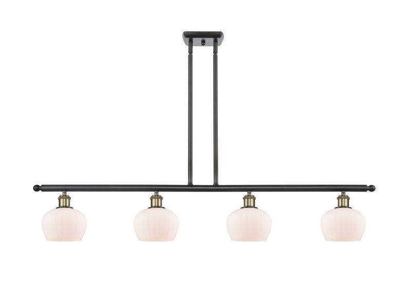 Innovations 516-4I-BAB-G91 Four Light Island Pendant, Black Antique Brass