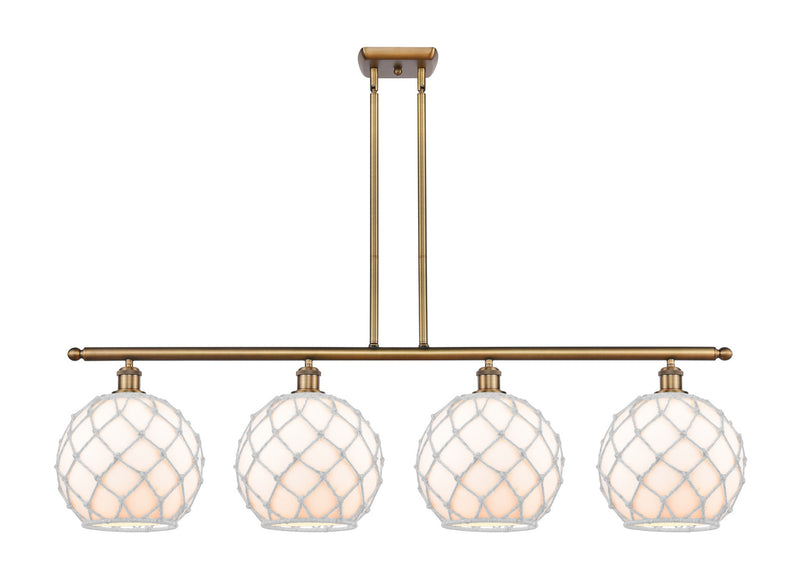 Innovations 516-4I-BB-G121-10RW-LED LED Island Pendant, Brushed Brass