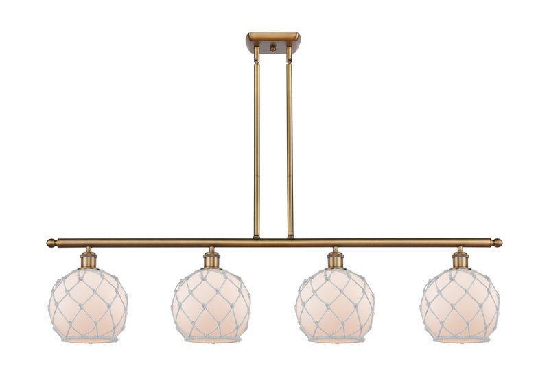 Innovations 516-4I-BB-G121-8RW-LED LED Island Pendant, Brushed Brass