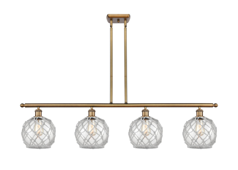 Innovations 516-4I-BB-G122-8RW-LED LED Island Pendant, Brushed Brass