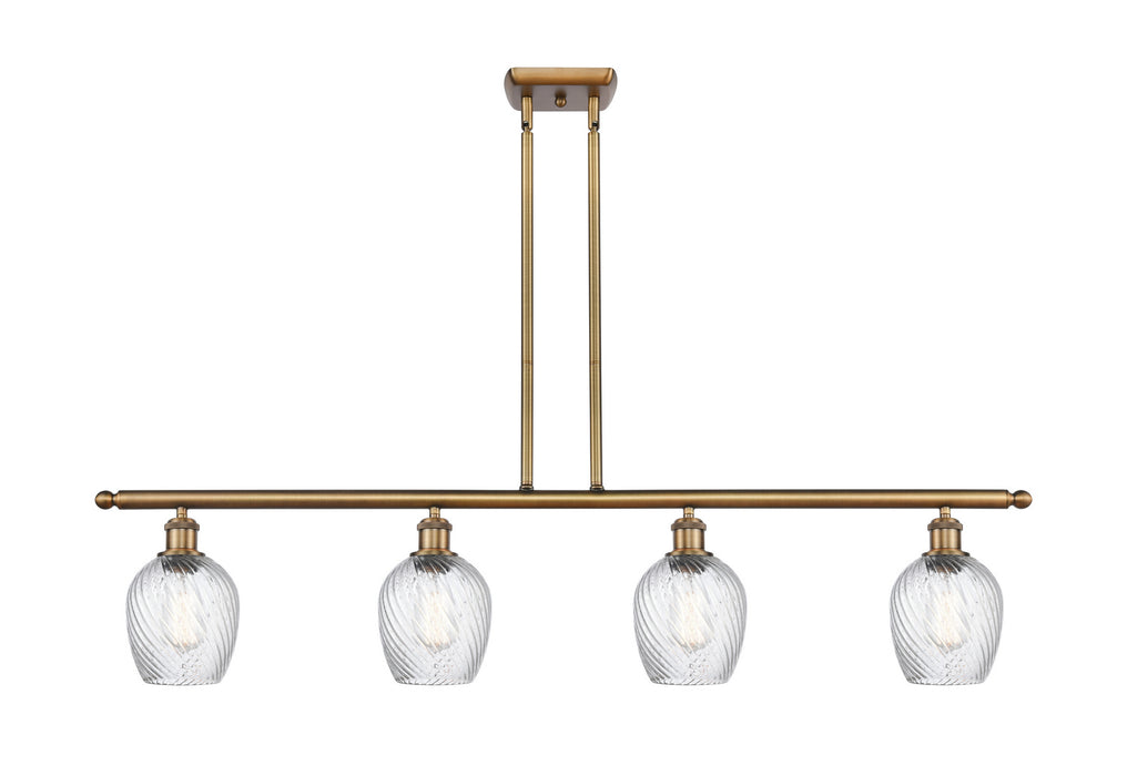 Innovations 516-4I-BB-G292 Four Light Island Pendant, Brushed Brass