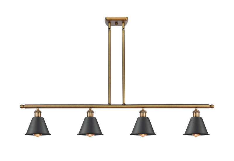 Innovations 516-4I-BB-M8 Four Light Island Pendant, Brushed Brass