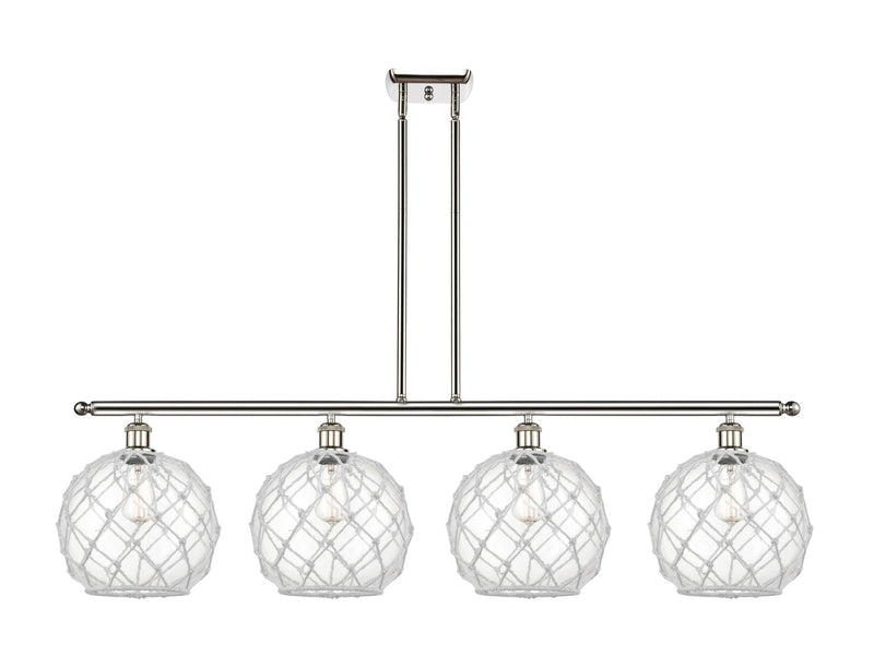 Innovations 516-4I-PN-G122-10RW-LED LED Island Pendant, Polished Nickel
