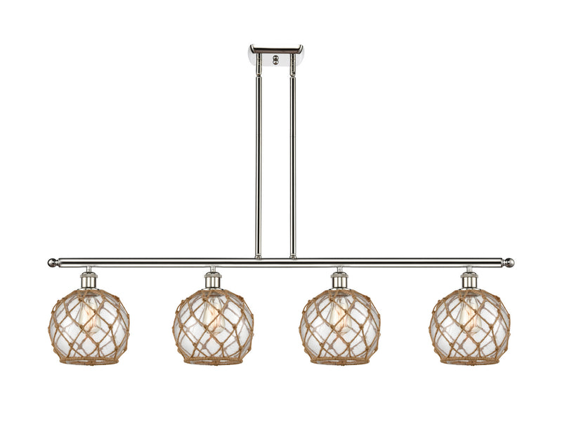 Innovations 516-4I-PN-G122-8RB-LED LED Island Pendant, Polished Nickel