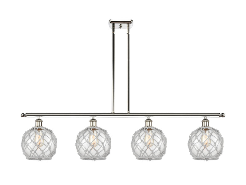Innovations 516-4I-PN-G122-8RW-LED LED Island Pendant, Polished Nickel