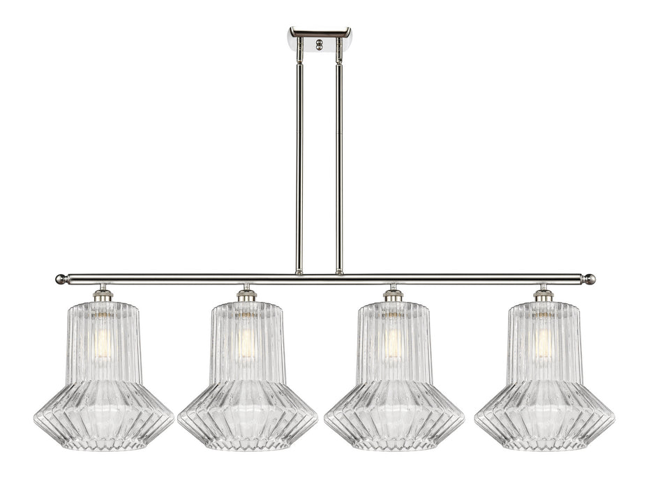 Innovations 516-4I-PN-G212 Four Light Island Pendant, Polished Nickel