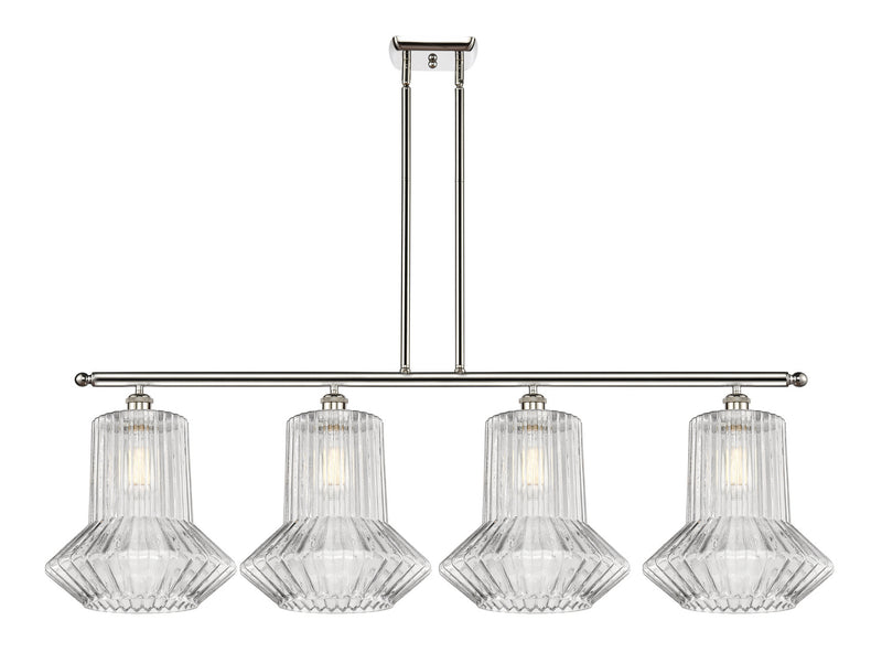 Innovations 516-4I-PN-G212-LED LED Island Pendant, Polished Nickel