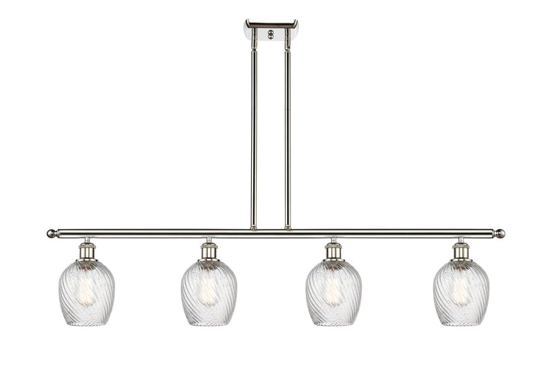 Innovations 516-4I-PN-G292 Four Light Island Pendant, Polished Nickel