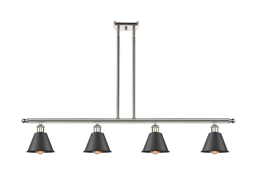 Innovations 516-4I-PN-M8 Four Light Island Pendant, Polished Nickel