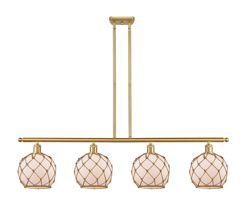 Innovations 516-4I-SG-G121-8RB-LED LED Island Pendant, Satin Gold