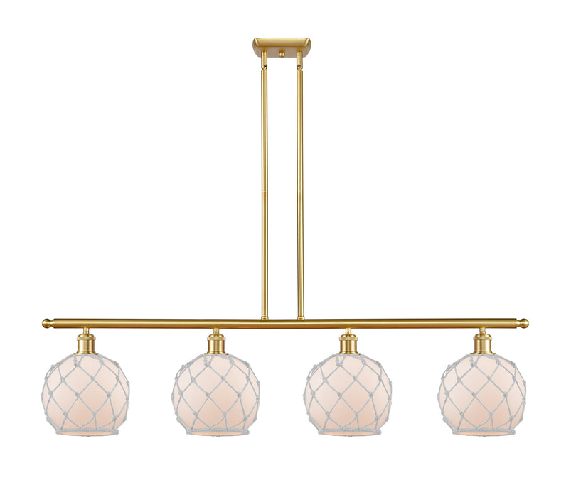 Innovations 516-4I-SG-G121-8RW-LED LED Island Pendant, Satin Gold