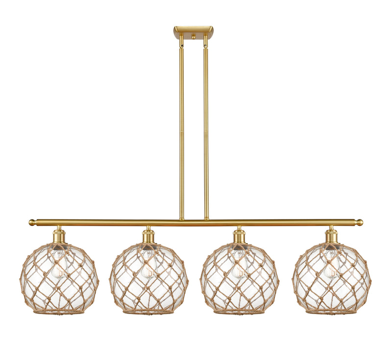 Innovations 516-4I-SG-G122-10RB-LED LED Island Pendant, Satin Gold