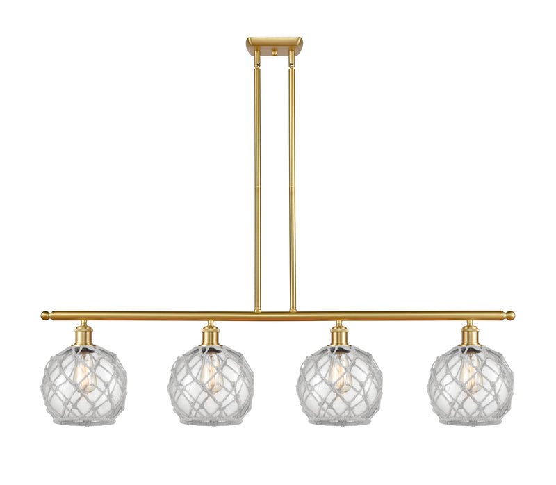 Innovations 516-4I-SG-G122-8RW-LED LED Island Pendant, Satin Gold