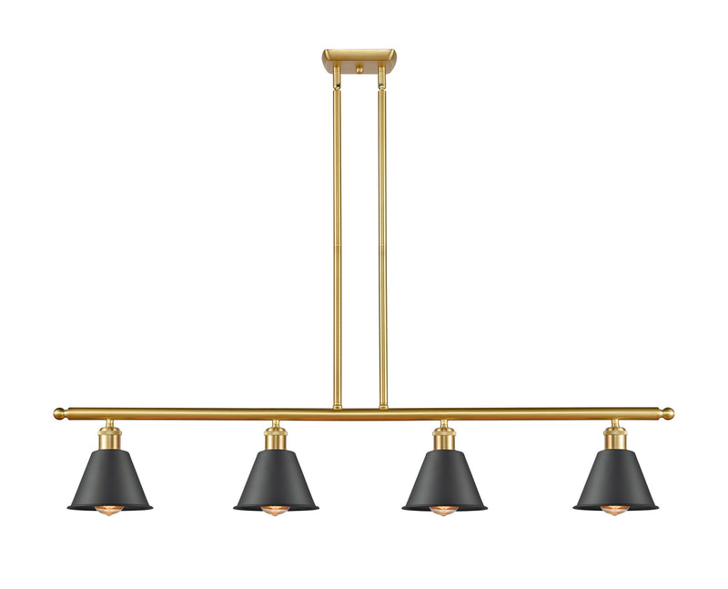 Innovations 516-4I-SG-M8-LED LED Island Pendant, Satin Gold