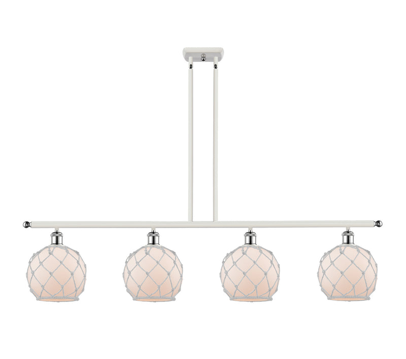Innovations 516-4I-WPC-G121-8RW-LED LED Island Pendant, White Polished Chrome