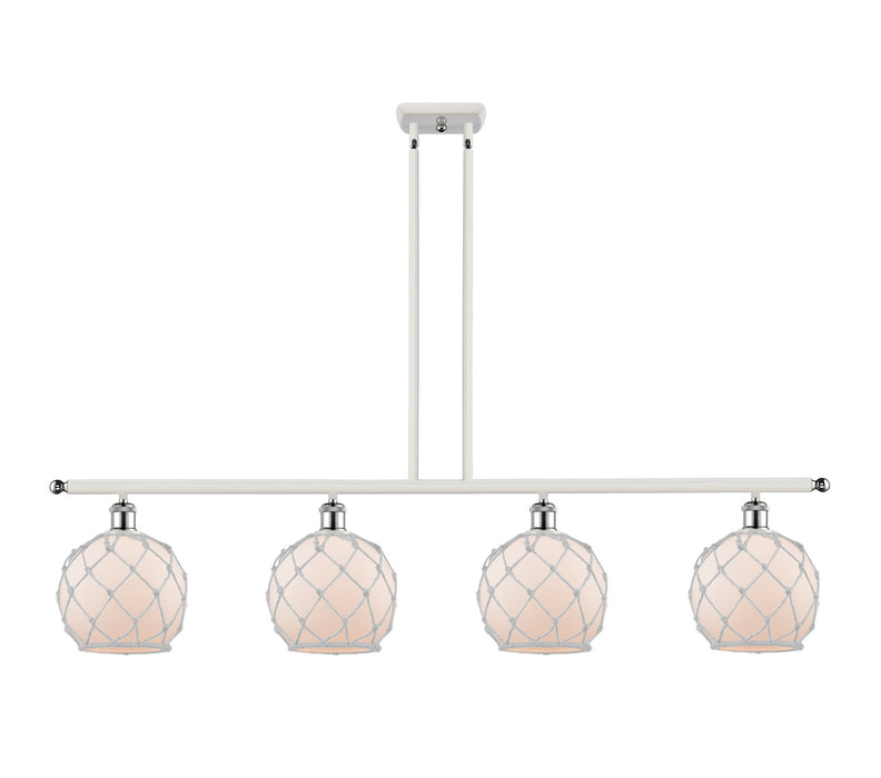 Innovations 516-4I-WPC-G121-8RW-LED LED Island Pendant, White Polished Chrome