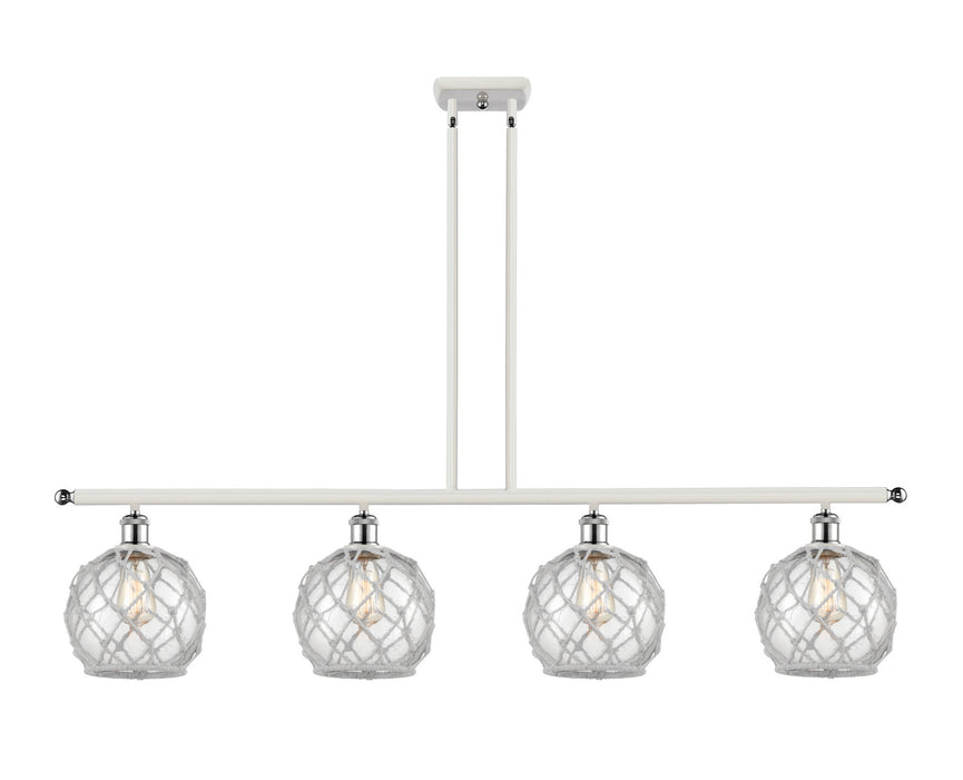 Innovations 516-4I-WPC-G122-8RW Four Light Island Pendant, White Polished Chrome