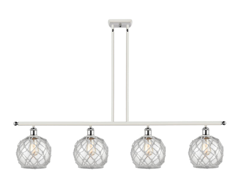 Innovations 516-4I-WPC-G122-8RW-LED LED Island Pendant, White Polished Chrome